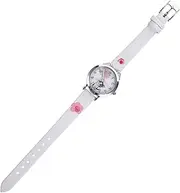 [FOMIYES] 1pc Watch Kitten Cat Small for Women Musical Plush Dollhouse Girl Surprise Cute Stationary Friends Hello Blanket Decor Charms Angel Stitch Stainless Steel White