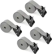 Folgtek 5 Pack Trail & Game Camera Mounting Straps Portable UV Resistant and Foldable Nylon Fiber Strap, Hunting Camera Tree Strap Belts Kit 145cm for Trail Cameras Accessory (Light gray), Grey