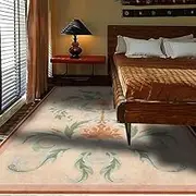 Large Rug Indoor Floor Cover Carpet Living Room Bedroom Office Dining Room Pink Green Beige Multicolor Vintage, Beige, 180 x 270 cm
