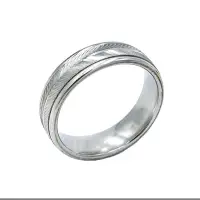 在飛比找蝦皮商城優惠-鈦鋼戒指 17~21號 全鋼不生鏽 羽毛紋路切割面 個性戒指