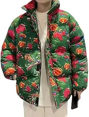 [KaeDa] Handmade Northeast Big Flower Coat Couple Thickened Cotton Coat Handmade Cotton Coat suit Cotton Pants
