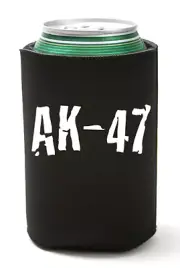 AK-47 Assault Rifle Can Koozie Coolie Gun Bottle Cooler Tea Party NRA GO USA!