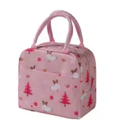 3Pcs Functional Pattern Cooler Lunch Box Insulated Canvas Thermal Food Picnic For Women Kids
