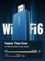 AX1800 USB Wifi 6 Adapter for PC Laptop 1800Mbps 5G 2.4G Dual Band Wifi Dongle H