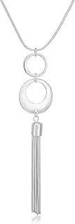 Nine West Classics Silvertone Multi Circle Bib Necklace