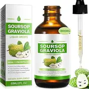 Soursop Graviola Liquid Drop Organic 1800 mg, Organic Soursop Extract Liquid for Cell Support, Boosting Immune Health ﻿