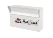 MK Sentry KS8666sMET Populated 18th Edition Dual RCD Consumer Unit with SPD