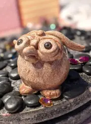 Owl Figurine Is Studio Pottery, Handmade, Glazed and Hand Finished, Owls Gift