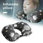 Cord Lock Pillow Airplane Pillow U-shape Neck Pillow with Cartoon for Travel