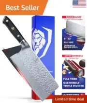 Premium Cleaver Knife - 7 inch - Razor Sharp - Japanese AUS-10V Super Steel
