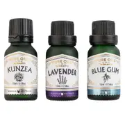 Pure Oils of Tasmania Triple Pure Oil Gift Set Kunzea Blue Gum + Lavender