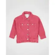 One Teaspoon NWT Girl's All Star Denim Jacket in Ruby Size 9-10 MSRP $159