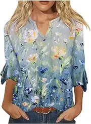 [Generic] Summer Tops for Women 2023 Trendy,knit tops for women summer shirts with sleeves to elbows womens vneck tshirts summer tshirts shirts for women 2023 summer t shirts for women spring