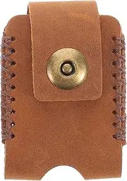 GAROZATION Leather Case for Cigarette Lighter Small Belt Bag Flint Lighter Protection