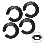 Easy Installing Buckle Design 4X 50mm Black Water Pipe Escutcheon Pipe Cover