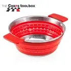 Chefs Toolbox Collapsible Silicone Steamer Colander 20cm Diameter #3163