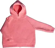 [Rearview Basics Simple Sentiments] Hooded Cotton Baby Sweater with Back Zipper Knitted Soft Easy On