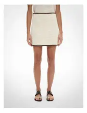 [Witchery] Stitch Detail Mini Skirt in Chalk