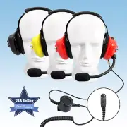 Noise Canceling Headset w/ PTT Mic for Motorola Radios APX900, MTP850S, XPR7500