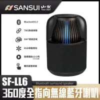 在飛比找momo購物網優惠-【SANSUI 山水】360度全指向無線藍芽喇叭(SF-LL