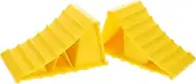 1 Pair Car Tire Stopper Car Parking Stopper Flat Stoppers for Cars Cargo Trailer Accessories Parking Blocks Wheel Stop Stoppers Garage Parking Stop Trailer Ramps Yellow Plastic