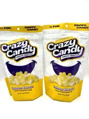 New!Pack of 2 -Andersen's Crazy Candy Freeze Dried Lemon Bursts 3.3oz each
