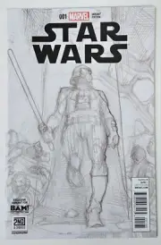 Star Wars #1- BAM Exclusive Darth Vader Sketch Variant Simone Bianchi 2015
