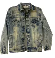 NWT FWRD Denim Distressed Jacket Stretch Boys Size Large 14-16