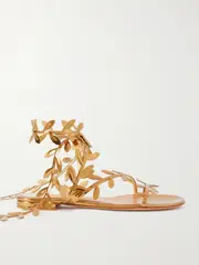 [Gianvito Rossi] Gianvito Rossi - Flavia Mirrored-leather Sandals - Gold - IT36 IT 36 Gold