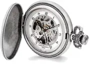 Charles Hubert Antiqued Oval Design Pocket Watch