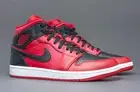 Air Jordan 1 Mid Shoes Reverse Bred Gym Red Black 554724-660 Size 11 Mens NEW