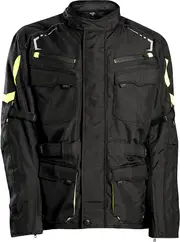 Claw Vince, textile jacket waterproof , color: Black/Neon-Yellow , size: 3XL