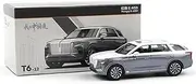 1:64 for Hongqi EHS9 White&Gray T6-12 Alloy Simulation Model Car
