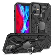 For iPhone 13 mini Case Tough Protective Cover Magnetic Ring Holder Black