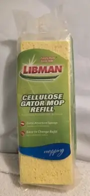 LIBMAN Wet CELLULOSE GATOR MOP REFILLL #02034 Wing Nuts NEW NIP