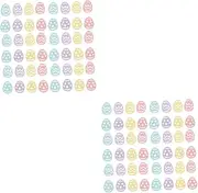 Vaguelly 2sets Easter Egg Confetti Table Top Decoration Confetti Throwing Birthday Confetti Easter Confetti Easter Eggs Easter Birthday Party Decorations Flower Basket Confetti 200pcs*2