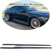 2PCS Real Carbon Fiber Side Skirts Panel Extension Splitter Body Kit Add-On Lip Compatible for 2023-2024 BMW G87 M2 Coupe All Models R44