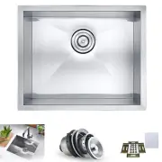 Handmade Zero Radius Undermount Single Bowl Kitchen Sink Stainless Steel 22“X18"