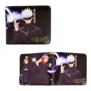 New Satoru Gojo Infinite Void JUJUTSU KAISEN BiFold Wallet Credit Card Billfold