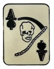 Pack of 12 Ace of Spades Army Vietnam Death Ace Hat Cap Lapel Pin M-064