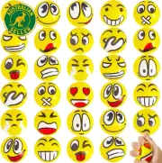 30 Pcs Face Stress Balls,2.5" Funny Face Squeeze Balls,Stress Relief Balls for G
