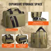 Tactical Brown Gun Bag with Dual Pistol Storage and Detachable Magazines