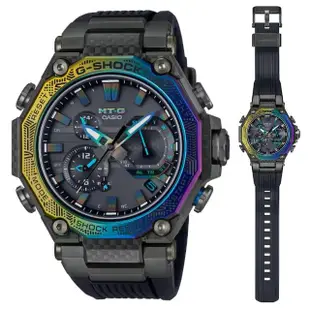 【CASIO 卡西歐】G-SHOCK MTG 城市多彩光線 彩虹錶圈 太陽能藍芽電波錶(MTG-B2000YR-1A)