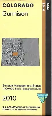 BLM Map of Gunnison, Colorado, by US Dept of the Interior