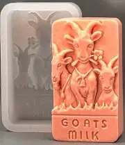 GOAT SILICONE MOLD for soap making and other crafts GOAT MILK