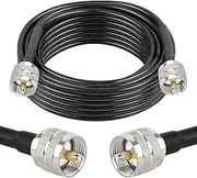 XRDS -RF RG58 Coax CB Cable 25FT, 50 Ohm with PL-259 UHF Male Connectors – Flexible & Durable Coaxial Cable for CB Radio, Ham Radio, Antenna, SWR Meter, SDR