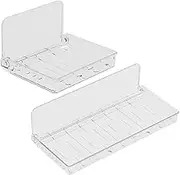 WESIEVYA 2pcs Foldable Bathroom Wall Mounted Shelf No Drilling Shower Storage Organizer Sturdy Towel Rack for Shampoo Shower Gel Essentials Space Saving Design
