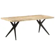 Dining Table 200x90x76 cm Rough Mango Wood vidaXL