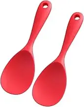 PRETYZOOM 2Pcs Wear Resistant Rice Spoons Ergonomic Rice Scoopers for Household Use Non Stick Cooking Spatulas Compact for Easy Cleaning Present for Cooking
