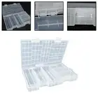 Clear Plastic Battery Holder Box Dustproof Organizer for AA and AAA Batteries